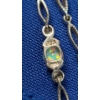 Image 4 : Women's Sterling Silver Bracelet With Opal-Like Stones - Weight: 6.7g