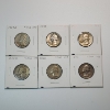 Image 1 : Six Assorted Years 90% Silver United States Washington Quarters FV: $1.50