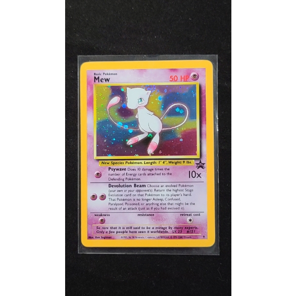 2000's Mew #9 Black Star Promo Holo Pokémon Trading Card