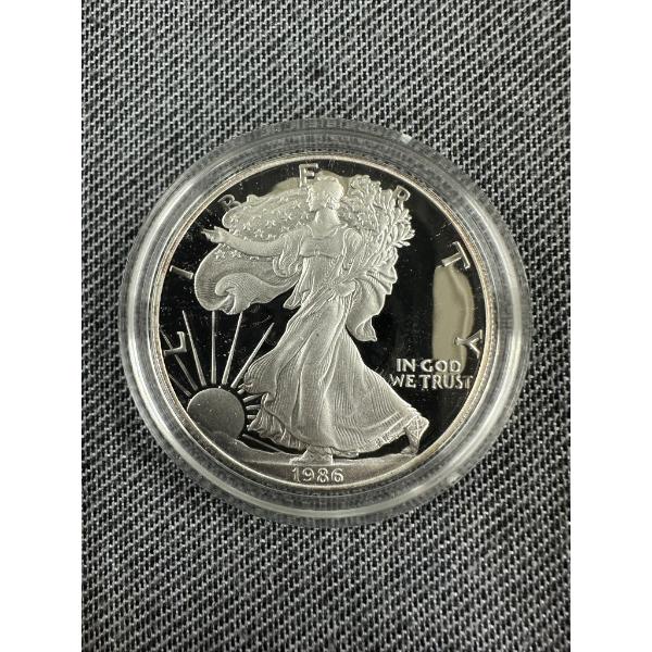 1986-S American Silver Eagle - 1Toz .999 Silver