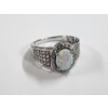 Image 7 : BEAUTIFUL & STUNNING Sterling Silver Opal Ring ~ Size 7 ~ Weighing 3.7 Grams ~ DON'T MISS THIS!