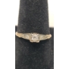 Image 2 : 14K Yellow Gold Vintage Art Deco Engagement Ring With Diamonds - Size 6.5 - Weight: 1.4g 