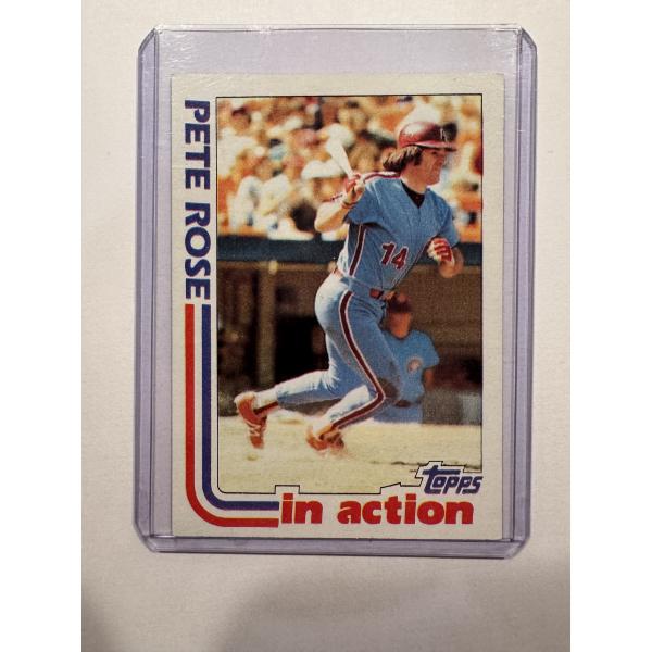 1982 Topps Pete Rose Baseball Card In Protective Holder - Mint Condition