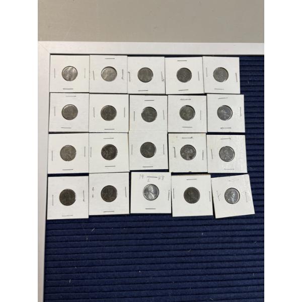 20 Wheat Pennies - FV $0.20 cents - In Stapled Packaging