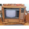 Image 1 : As Is   -  Vintage Television Console Outer Wood Case Only & TV Inside See Description