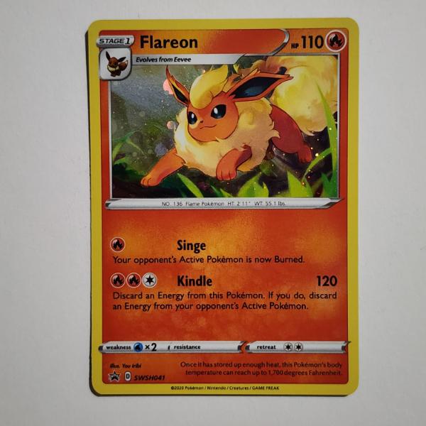 Flareon SWSH041 Black Star Promo Holo Rare Pokemon Trading Card