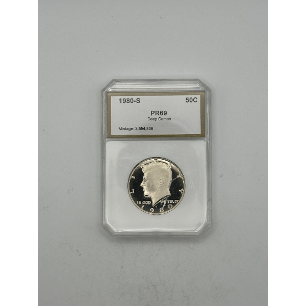 PCI PR69 Deep Cameo 1980-S Kennedy Half Dollar