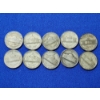 Image 4 : x10 Assorted Years Jefferson Wartime Nickels FV: $0.50