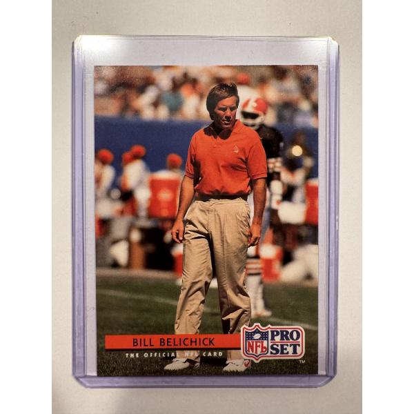 1992 Pro Set Bill Belichick ROOKIE Football Card - High Grade Card - Mint Condition