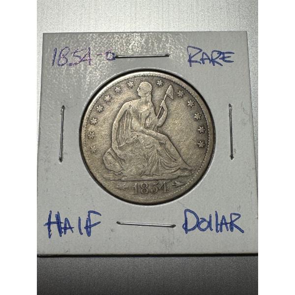 1854-O United States Seated Liberty Half Dollar - Incredible Coin - Great Piece of History