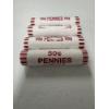 Image 2 : 4 - Bank Rolls Of United States Lincoln Cents Pennies - Mint Condition - Various Years - Mixed Roll