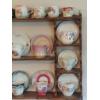 Image 4 : Complete Collection Of Vintage Porcelain Cups & Saucers With Display Rack - 36 x 24 See Description