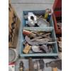 Image 10 : Huge Tool/Garage Collection Including Drain Snake, 20'' Toolbox, Lawn Sprinkler, Saw Blades & More