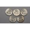 Image 2 : (5) Assorted Years United States 40% Silver Kennedy Half Dollars - Face Value: $2.50