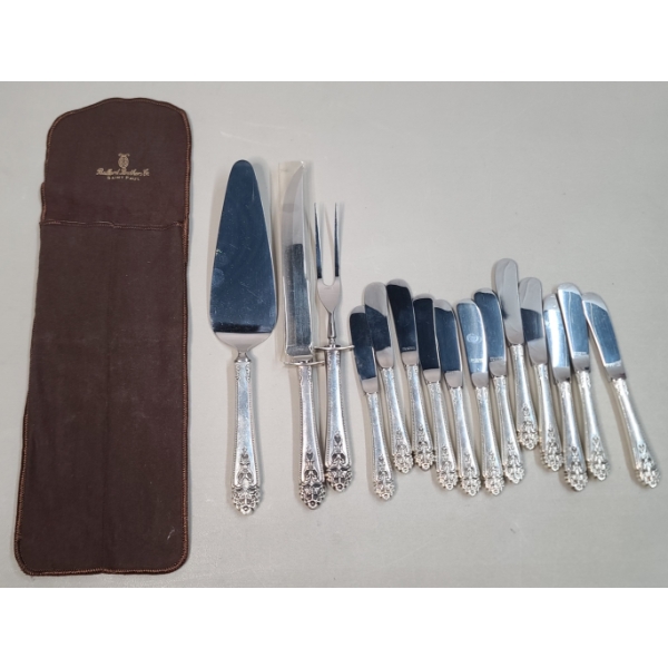 (15) Sterling Silver Handled Queen's Lace Pattern Flatware Pieces By International Silver - 1.6 lbs