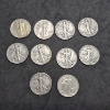 Image 1 : U.S. 90% SILVER COINS - $5 FACE VALUE - WALKING LIBERTY HALF DOLLARS - SEE PICS
