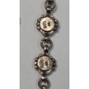 Image 4 : Vintage Sterling Silver Multi-Color Cat's Eye Glassr Link 7" Bracelet - Weight: 7.6g