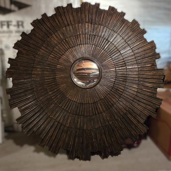 Massive 45" Wall Hanging with Mirror Center