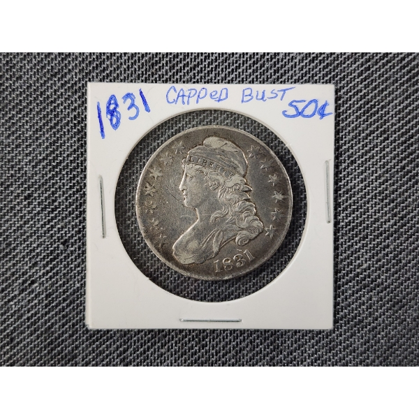 Beautiful 1831 Silver United States Capped Bust Half Dollar ~ Incredible Addition to Any Collection