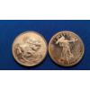 Image 1 : (2) 1 ADVP Oz .999 Fine Copper Rounds - American Eagle/Erymanthian Boar