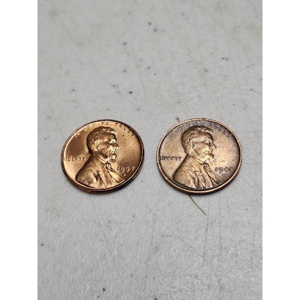 Wheat Pennies (2) - 1944D and 1957D