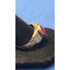 Image 4 : Men's 10K Gold Ring With Ruby - Size 10 - Weight: 3.4g