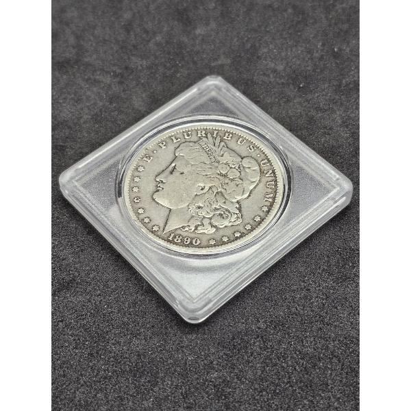 1890-O Morgan 90% Silver Dollar with Protective Case
