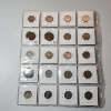 Image 8 : Binder Page of Assorted Years Canadian Coins: 5 Cents and Large Cents 