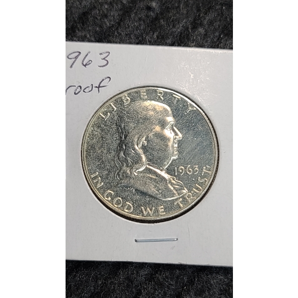 1963 Proof Franklin 90% Silver Half Dollar 