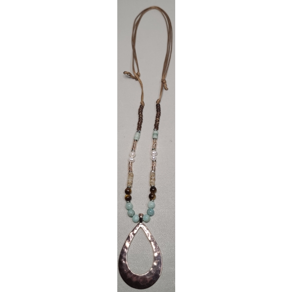 J.Jill Gorgeous Sedona Skies Open Teardrop Pendant 38" Long Necklace