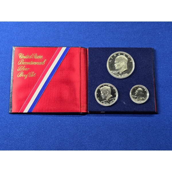 U.S. 1776-1976 Bicentennial Silver Proof Set w/ Display Box