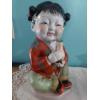 Image 2 : 2 Pc Chinese Porcelain Figures 12" & 8"