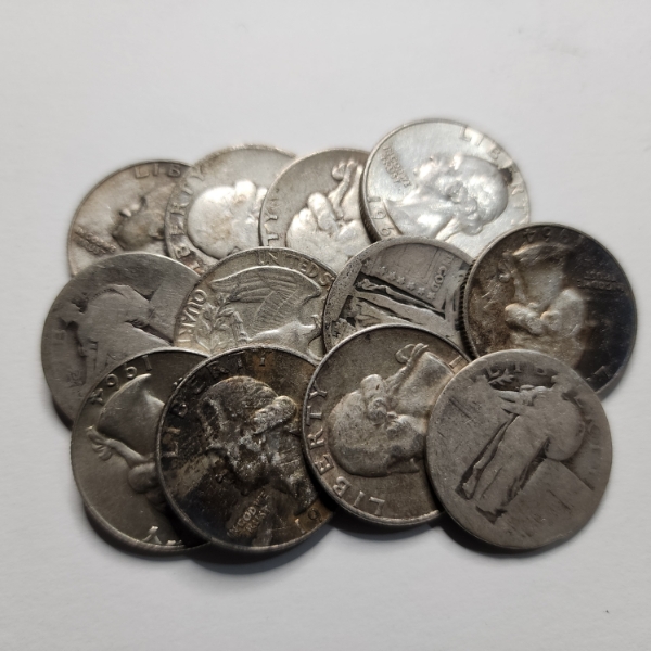 $3.00 Face Value in Assorted 90% Silver United States Quarters