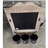 Image 4 : Brand New Unique 18''Wx24''H Rustic Look Metal & Wood Chalkboard Planter Center 