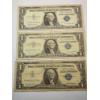 Image 1 : Three 1957 United States Silver Certificates