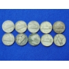 Image 4 : x10 Assorted Years Jefferson Wartime Nickels FV: $0.50