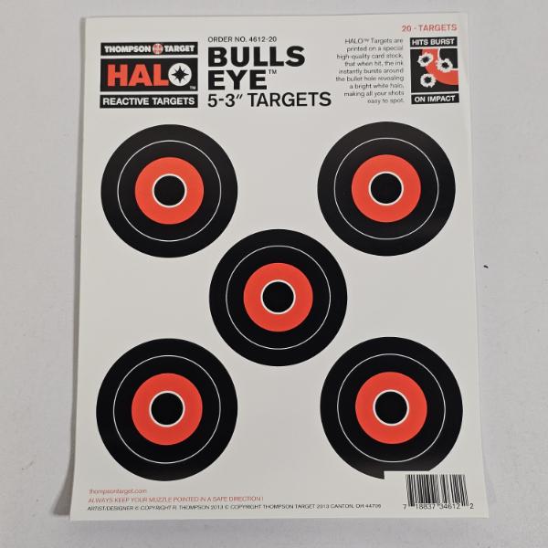 Thompson Target Halo Reactive Targets (Bulls Eye) - Pack Of 20