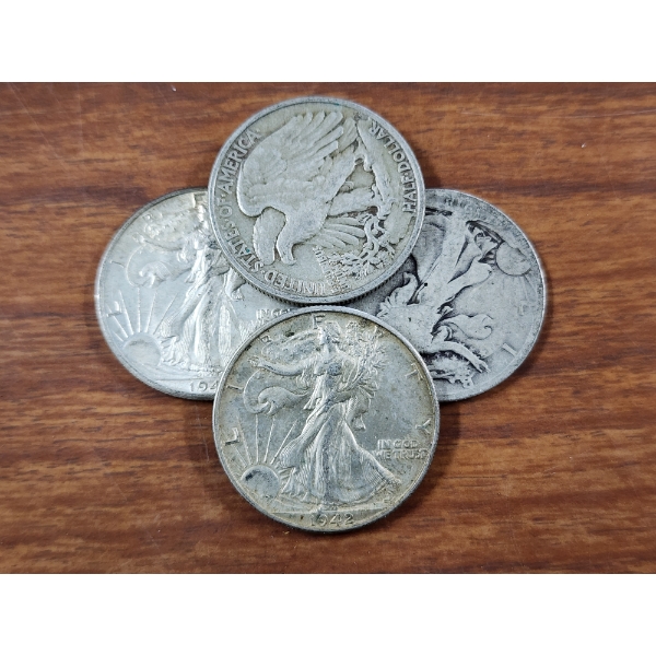 $2.00 Face Value in Assorted 90% Silver Walking Liberty Half Dollars - SEE DESCRIPTION!