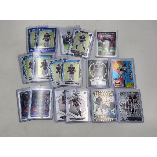 Lot of Assorted Brock Bowers Football Trading Cards - In Protective Holders