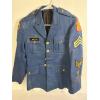 Image 2 : Royal Blue Vintage JROTC Academy Dress Uniform Jacket with gold-toned buttons - "Mueller" Nameplate 