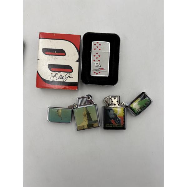 3 Lighters - Bob Marley- NYC - Dale Earnhardt Jr. in case 