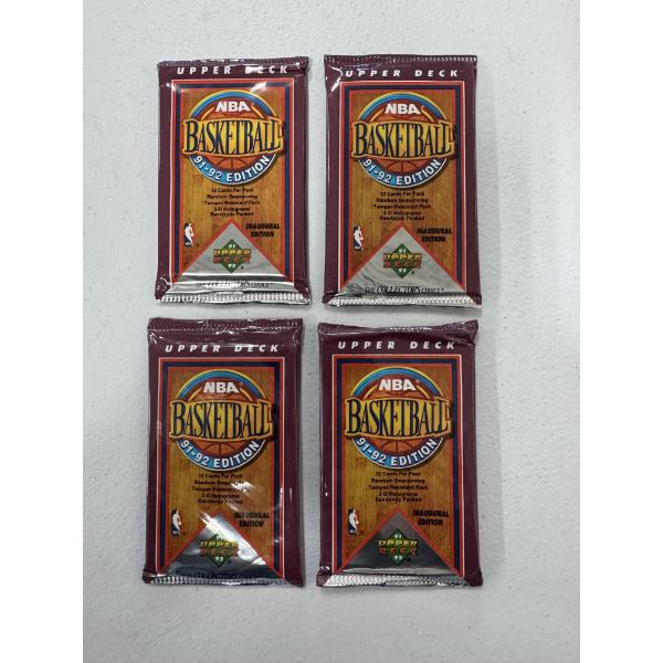 4 - 1991-92 Upper Deck Unopened Basketball Wax Packs - Mint Condition - Find Big Money Jordan & Shaq
