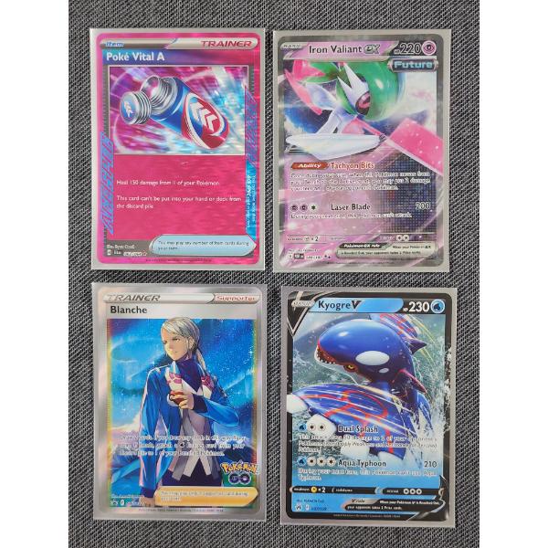 Lot of Four Assorted Holo Rare Pokemon Trading Cards - Most NM 