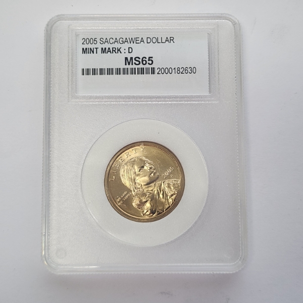 2005-D Sacagawea Dollar Coin - Graded by PCC MS65
