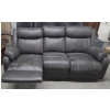 Image 7 : Clean & Comfy Smokey Gray, Soft Touch, Leather Look Reclining 6' 4'' x 3' 5'' Couch Only One End Rec