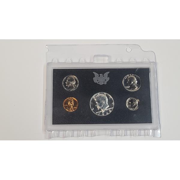 1968-S United States Mint Proof Coin Set With 40% Silver Kennedy Half Dollar 