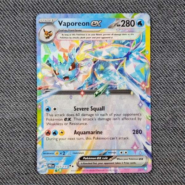 Vaporeon EX 023/131 Holo Rare Pokemon Trading Card 