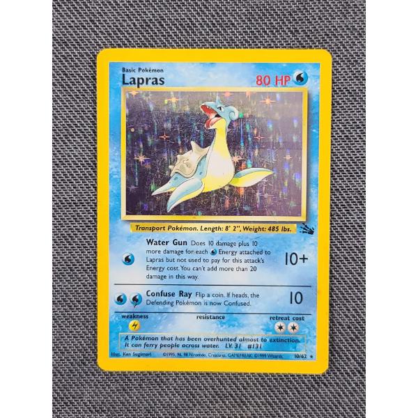Lapras 10/62 Holo Rare Fossil Pokemon Trading Card