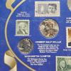 Image 2 : Presidential Stamp & Coin Collection Framed Acrylic Display Set ft. US Coins and Stamps AFV $1.91