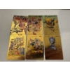 Image 1 : 6 - Pokemon Limited Edition Gold Plated Trading Cards - 2024 Gold Cards